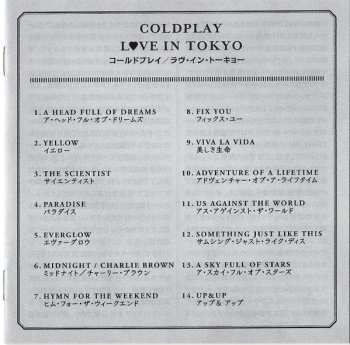 CD Coldplay: Love In Tokyo LTD
