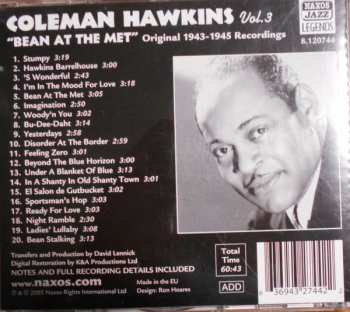 CD Coleman Hawkins: Bean At The Met: Original Recordings 1943-1945