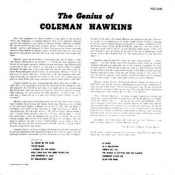 CD Coleman Hawkins: The Genius Of Coleman Hawkins LTD