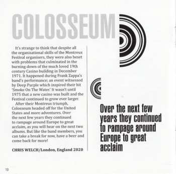 CD Colosseum: Festival International De Jazz Montreux Suisse 18 - 22 Juin 1969