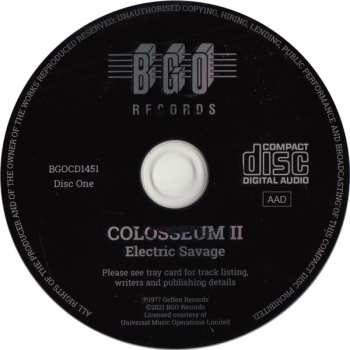 2CD Colosseum II: Electric Savage / War Dance