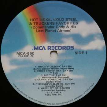 LP Commander Cody And His Lost Planet Airmen: Hot Licks, Cold Steel & Truckers Favorites