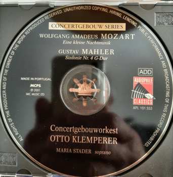 CD Maria Stader: Mozart-Mahler 