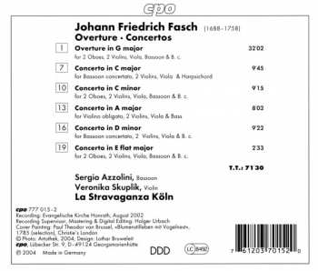 CD Johann Friedrich Fasch: Concertos