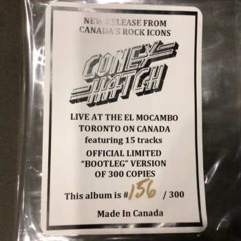 LP Coney Hatch: Live At The El Mocambo LTD | NUM