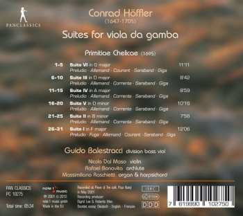 CD Guido Balestracci: Suites For Viola Da Gamba