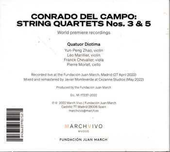 CD Quatuor Diotima: String Quartets Nos. 3 & 5