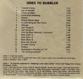 CD Controlled Bleeding: Odes To Bubbler LTD