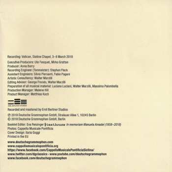 CD Coro Della Cappella Sistina: O Crux Benedicta (Lent And Holy Week At The Sistine Chapel)