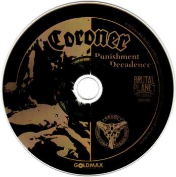 CD Coroner: Punishment For Decadence CLR | LTD
