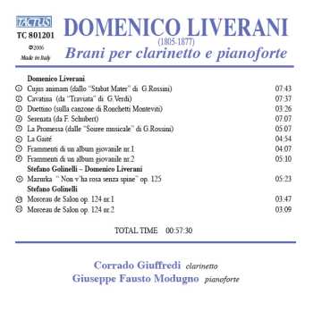 CD Giuseppe Fausto Modugno: Brani Per Clarinetto E Pianoforte
