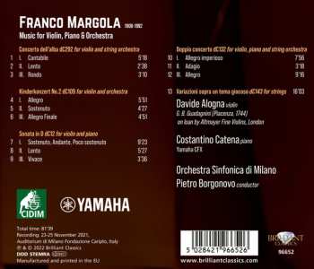 CD Davide Alogna: Margola Music For Violin, Piano And Orchestra