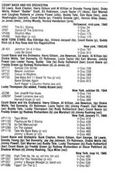 CD Count Basie: The V-Discs Volume 1