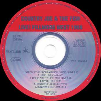 CD Country Joe And The Fish: Live! Fillmore West 1969