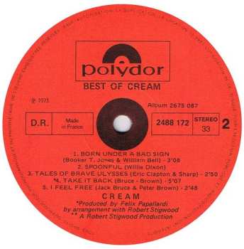 2LP Cream: Best Of Cream
