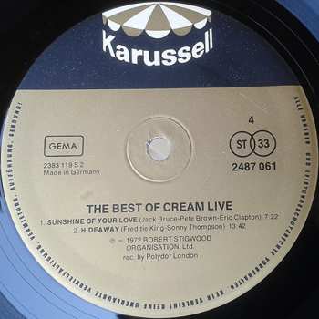 2LP Cream: The Best Of Cream Live