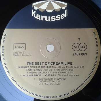 2LP Cream: The Best Of Cream Live