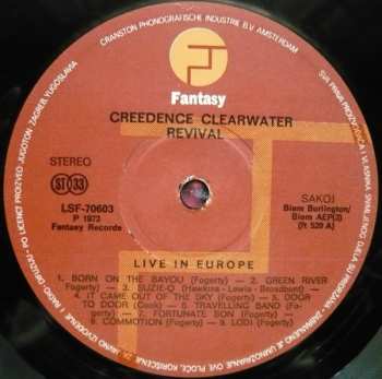 LP Creedence Clearwater Revival: Live In Europe