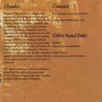 CD Crowned In Earth: Visions Of The Haunted