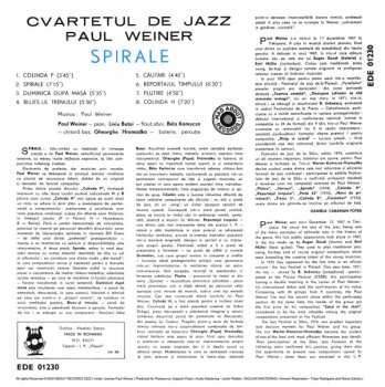LP Cvartetul De Jazz Paul Weiner: Spirale (Jazz Cu Paul Weiner) DLX