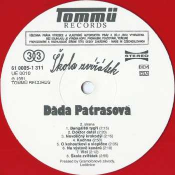 LP Dagmar Patrasová: Škola Zvířátek ČERVENÝ VINYL