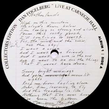 3LP Dan Fogelberg: Live At Carnegie Hall
