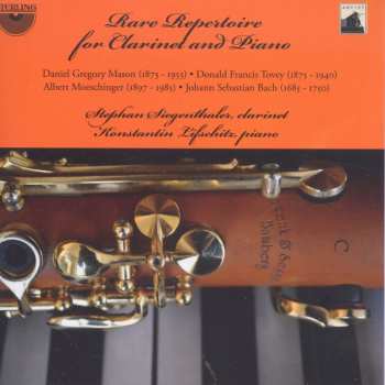 CD Johann Sebastian Bach:  Rare Repertoire for Clarinet and Piano  