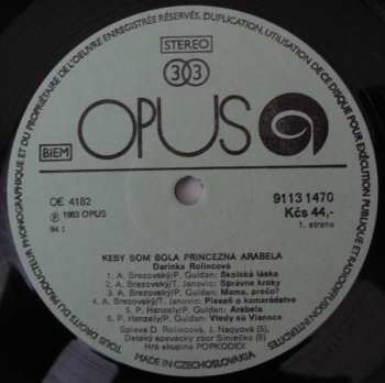 LP Darina Rolincová: Keby Som Bola Princezná Arabela