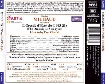 3CD Darius Milhaud: L'Orestie D'Eschyle (The Oresteia Of Aeschylus)