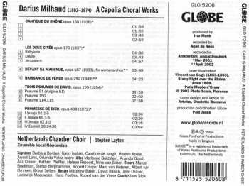 CD Darius Milhaud: Choral Works