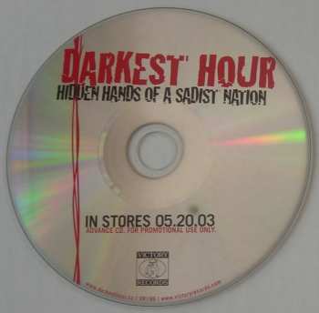 CD Darkest Hour: Hidden Hands Of A Sadist Nation