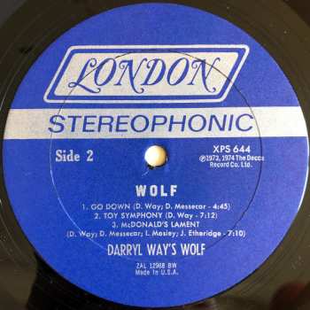 CD Darryl Way's Wolf: Two Wolf