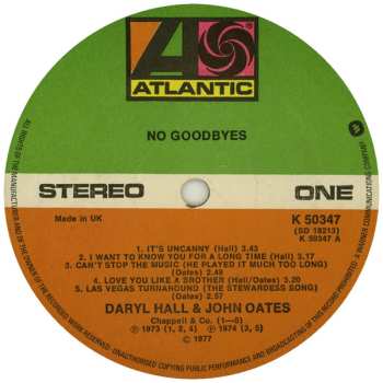 LP Daryl Hall & John Oates: No Goodbyes