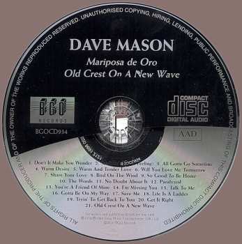CD Dave Mason: Mariposa De Oro / Old Crest On A New Wave