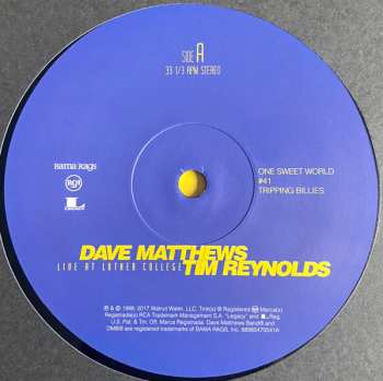 4LP/Box Set Dave Matthews: Live At Luther College