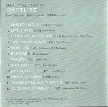 CD Dave Miller Trio: Rapture