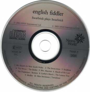 CD Dave Swarbrick: English Fiddler (Swarbrick Plays Swarbrick)