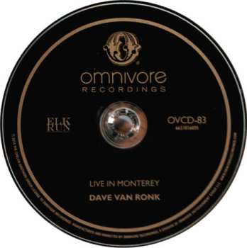 CD Dave Van Ronk: Live In Monterey