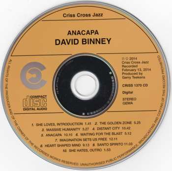 CD David Binney: Anacapa