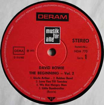 LP David Bowie: The Beginning - Vol. 2
