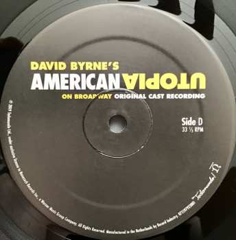 2LP David Byrne: David Byrne's American Utopia On Broadway (Original Cast Recording)