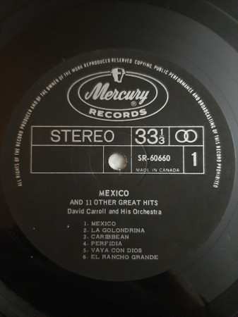 LP David Carroll & His Orchestra: Mexico And 11 Other Great Hits