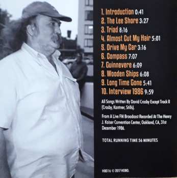 CD David Crosby: New Year's Eve With The Dead: The Oakland Broadcast 1986