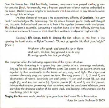 CD David Dzubay: Dancesing In A Green Bay (Chamber Music Of David Dzubay)