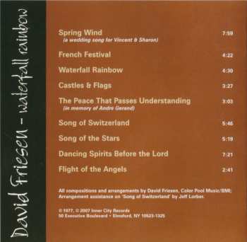 CD David Friesen: Waterfall Rainbow LTD