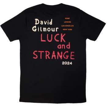 Merch David Gilmour: David Gilmour Unisex T-shirt: Luck & Strange Stage Shot (black) (back Print & Ex-tour) (small) S