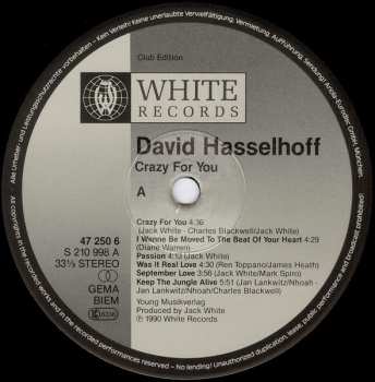 LP David Hasselhoff: Crazy For You