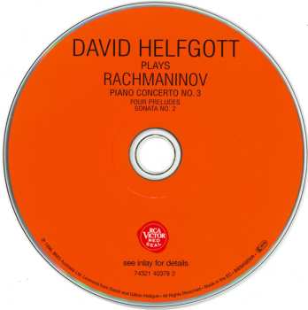 CD Sergei Vasilyevich Rachmaninoff: David Helfgott Plays Rachmaninov - Piano Concerto No. 3, Four Preludes, Sonata No. 2