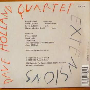 CD David Holland Quartet: Extensions