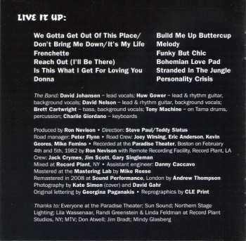 CD David Johansen: David Johansen/Live It Up